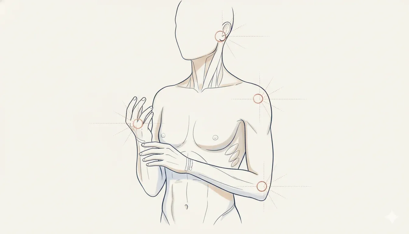 Anatomical Pulse Points Illustration