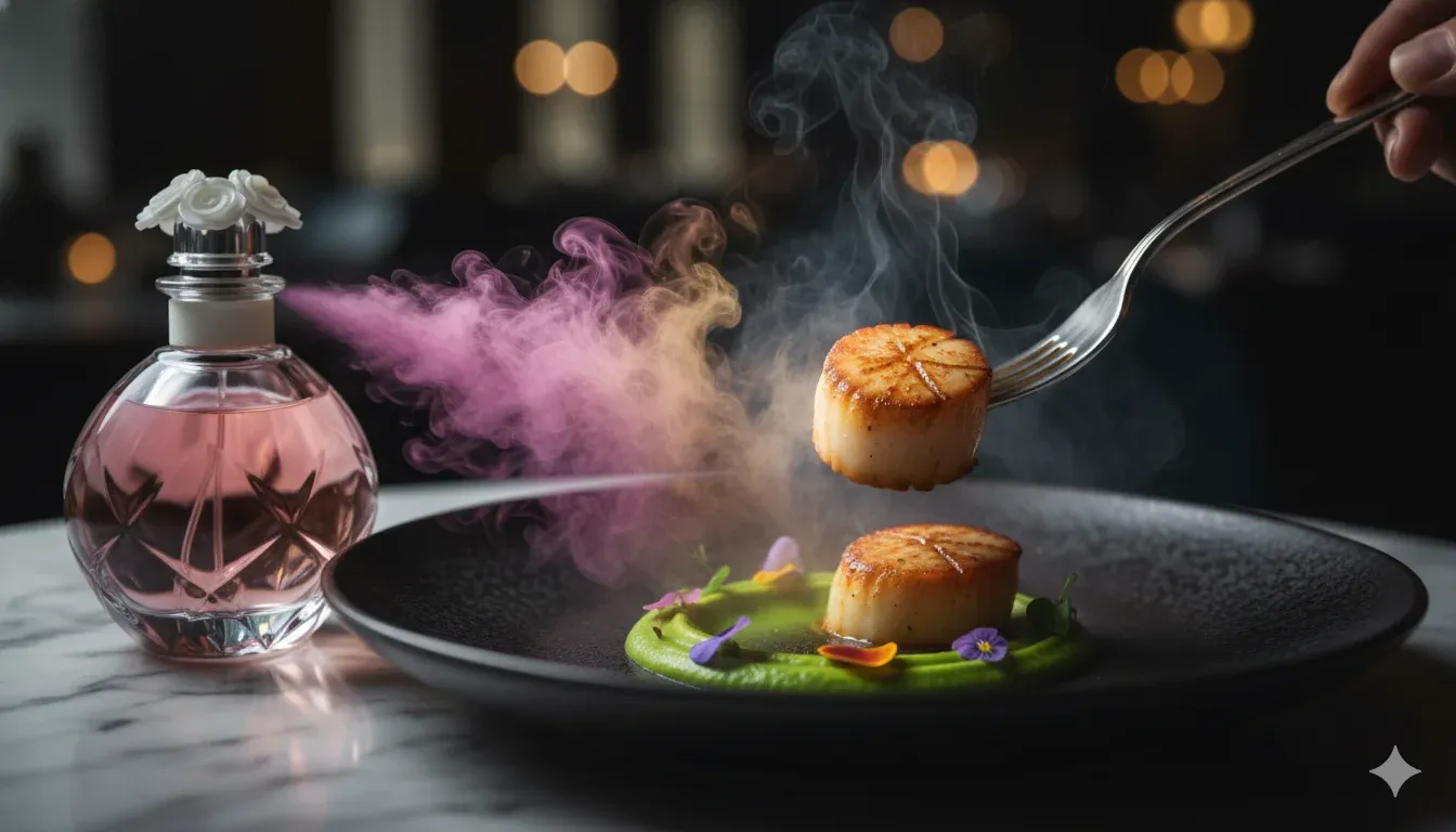 Sensory interference between fragrance and food